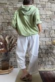 Rustic Nature Linen Blend Hippie Shake Hoodie Washed Lawn